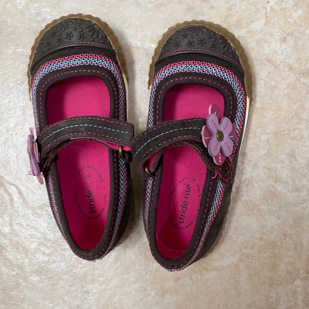 Stride Rite Toddler Girl Size 8 Brown Ballet Flats